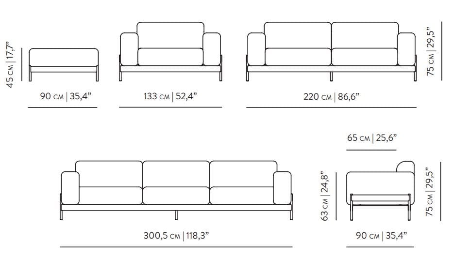 3-местный секционный диван с полуостровом Wewood Bowie ARCH-00110856 - Вид №3