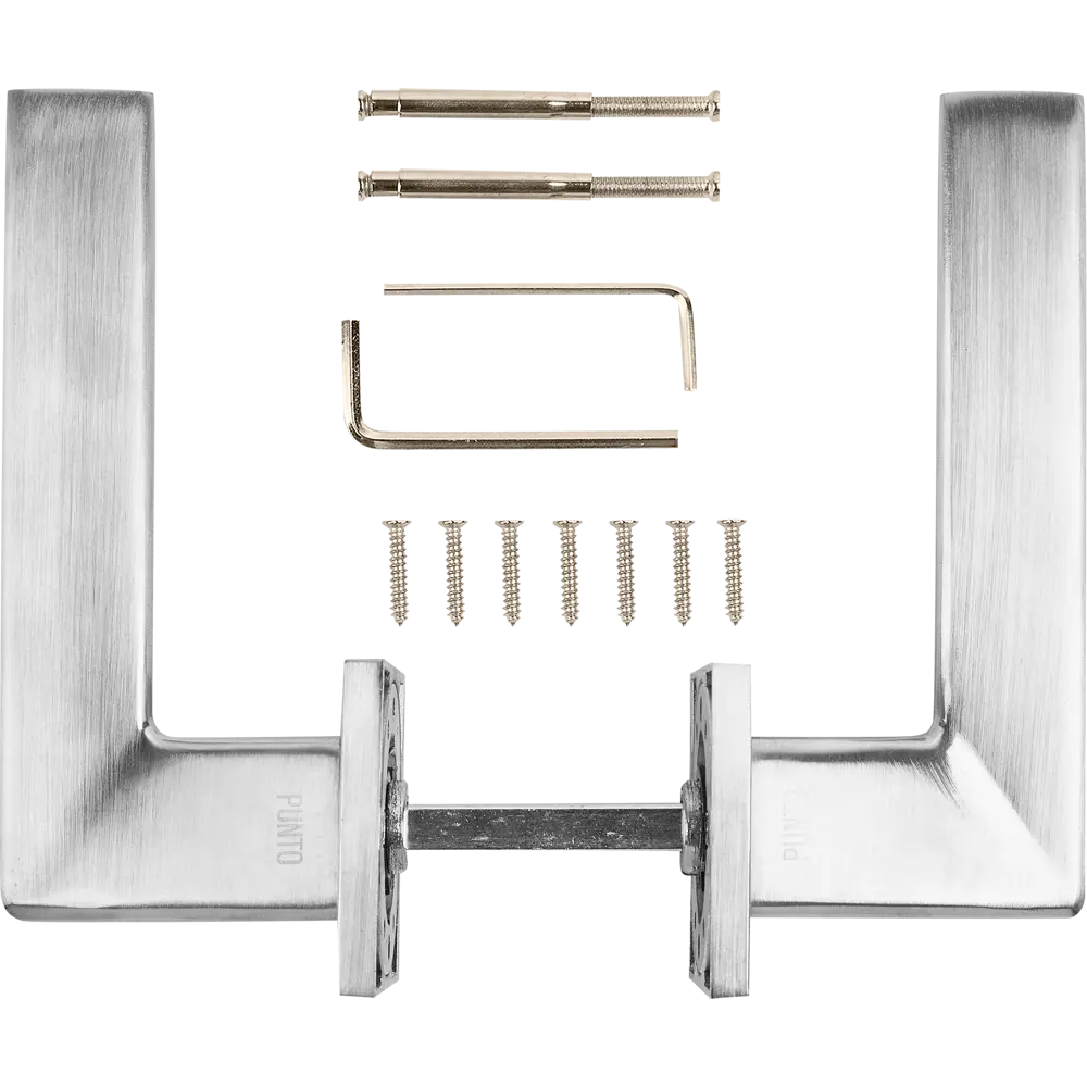 Дверные ручки PUNTO Bright для межкомнатных дверей в матовом хроме 85203184 STLM-0059845 - Вид №1