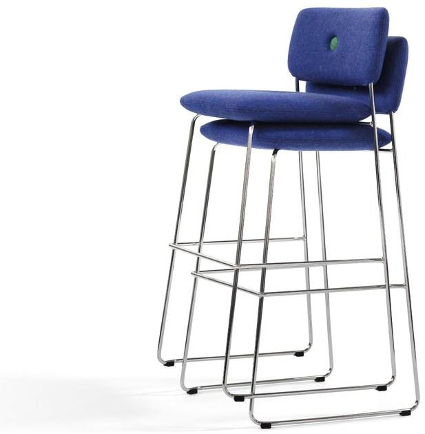 Blå Station Табурет из хромированной стали, штабелируемый, со спинкой Dundra Bla Station sun-id-1412603 - Вид №1