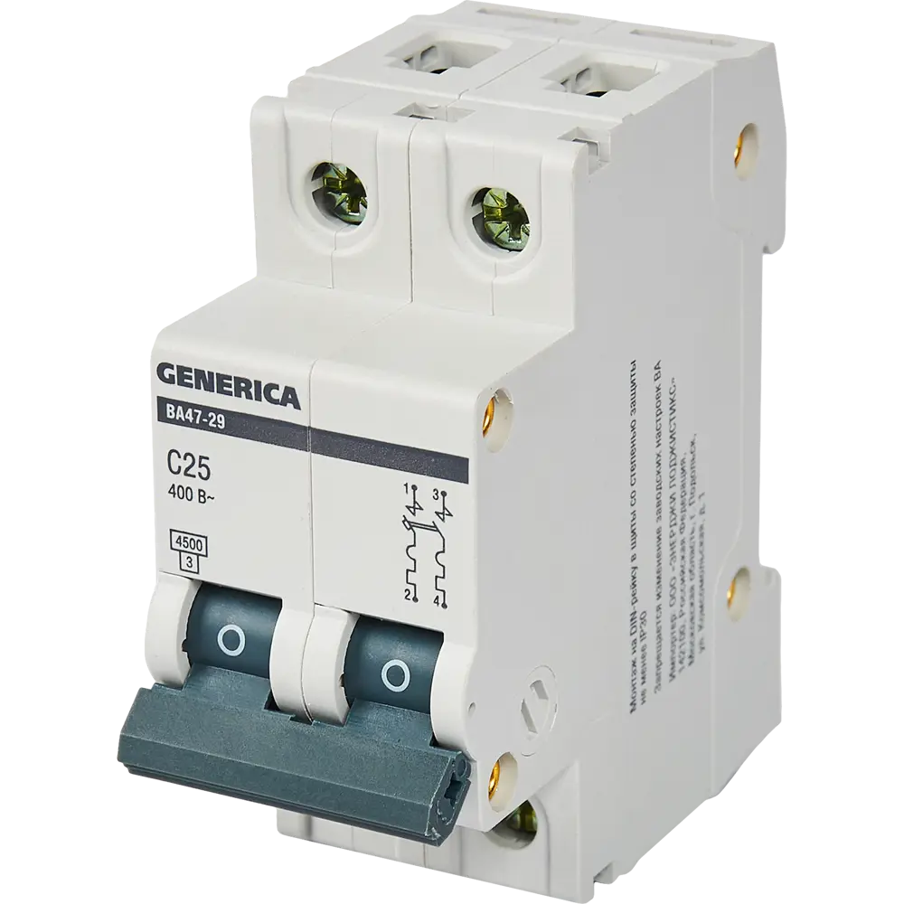 Автоматический выключатель Generica ВА47-29 2Р для защиты электросети 84798305 STLM-0055297