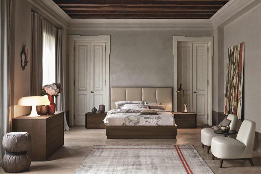 Gruppo Tomasella Дубовая двуспальная кровать с высоким изголовьем sun-id-1462163 - Вид №1