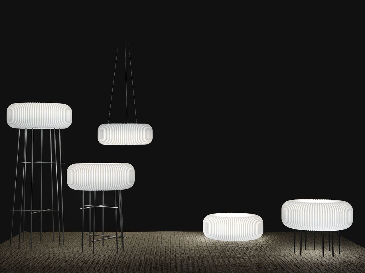 Батарея приведенный в действие полиэтилен напольный напольный светильник Lyxo Design Elly ARCH-00126218 - Вид №1