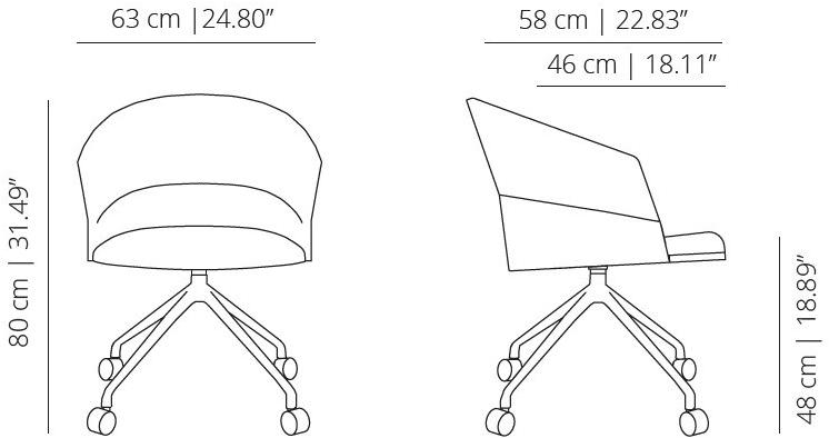 Viccarbe Мягкое кресло на жердочке на колесиках Copa sun-id-1429147 - Вид №4