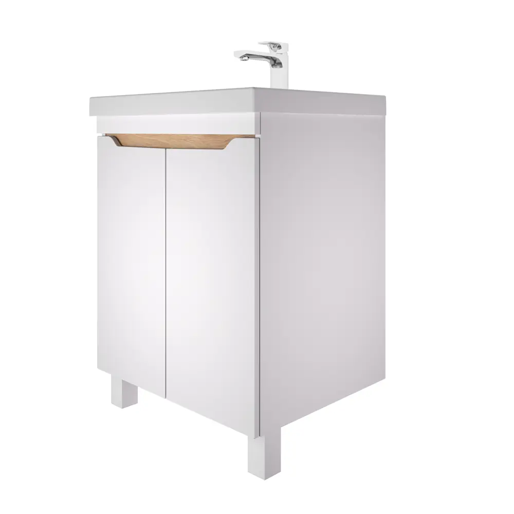 Тумба под раковину Руан 57 см белый/дуб сонома Santreyd 89391087 STLM-1452673