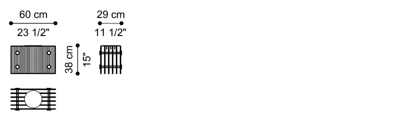 Прямоугольный стеклянный и металлический журнальный столик Gianfranco Ferré Home Veil ARCH-00036148 - Вид №3