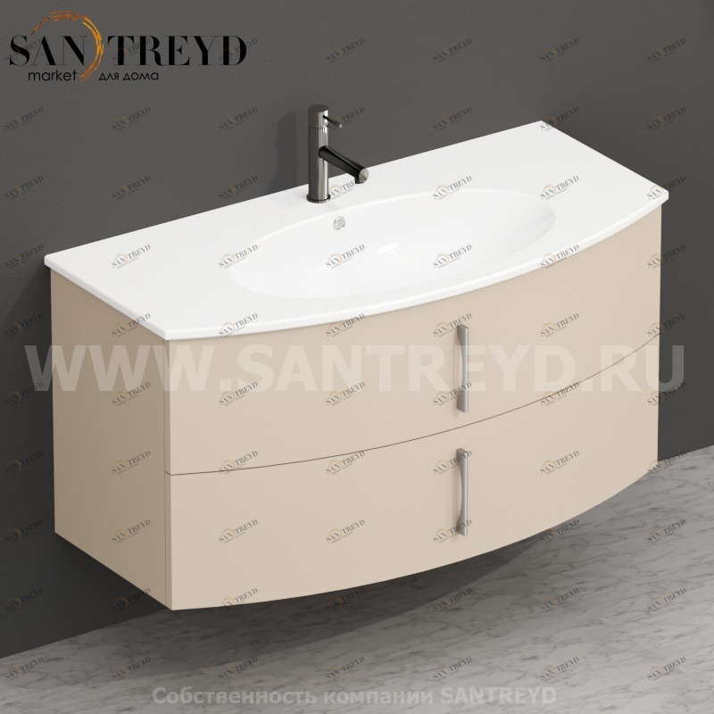 MDMC10Y041 Тумба с двумя ящиками 100 см бежевая Globo 4ALL Италия Ceramica Globo