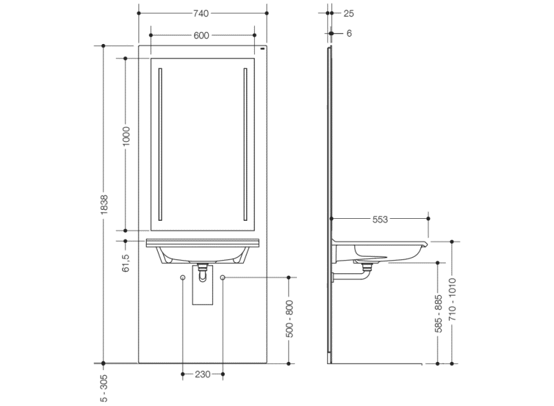 S50.01.912010 Туалетный модуль HEWI S 50 Module  - Вид №1