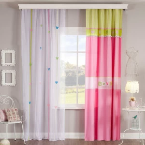 Штора детская розовая 140х260 см Love, 1 полотно CILEK PRINCESS 00-3832647 Розовый