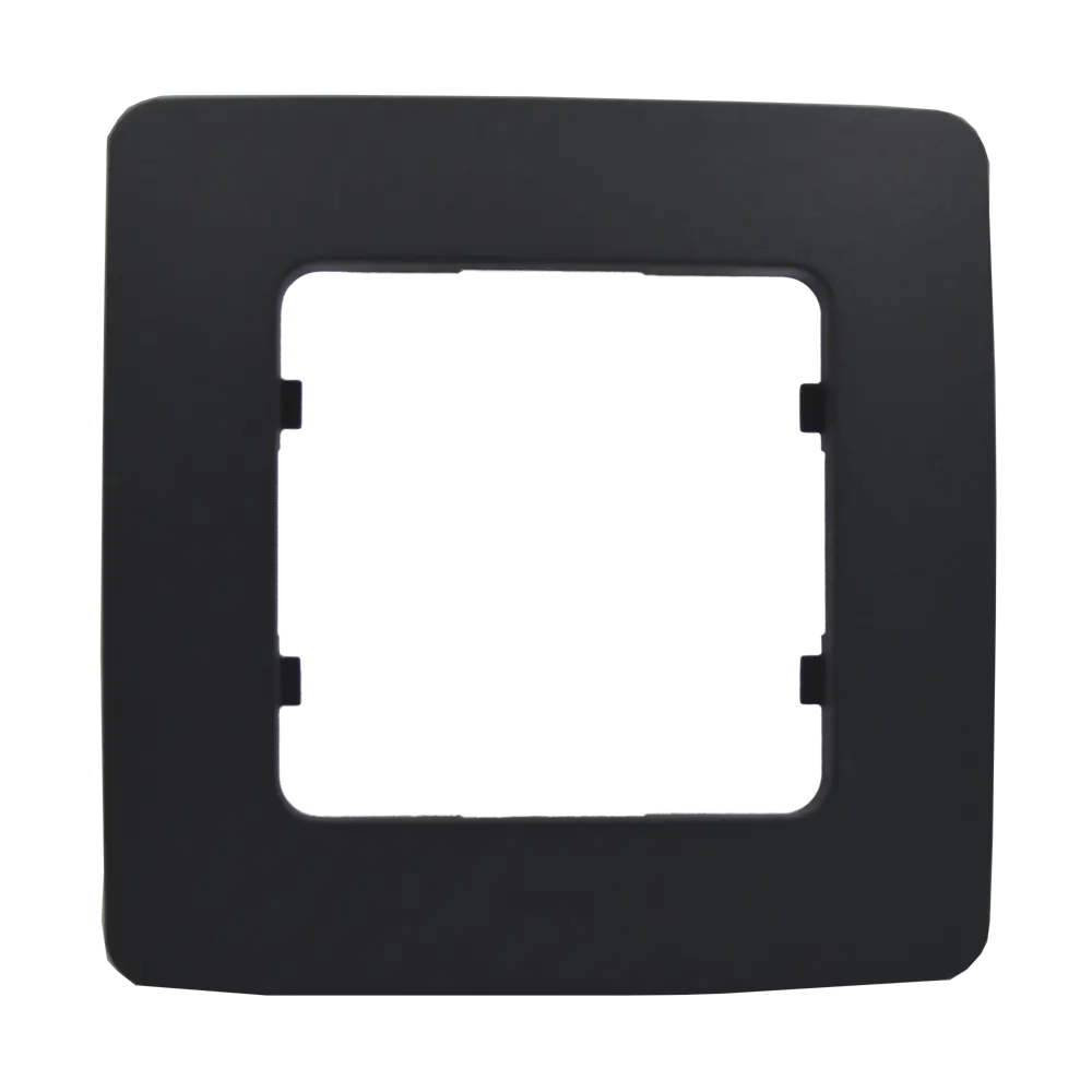 Рамка для розеток и выключателей Hegel 1 пост цвет черный STLM-2202054