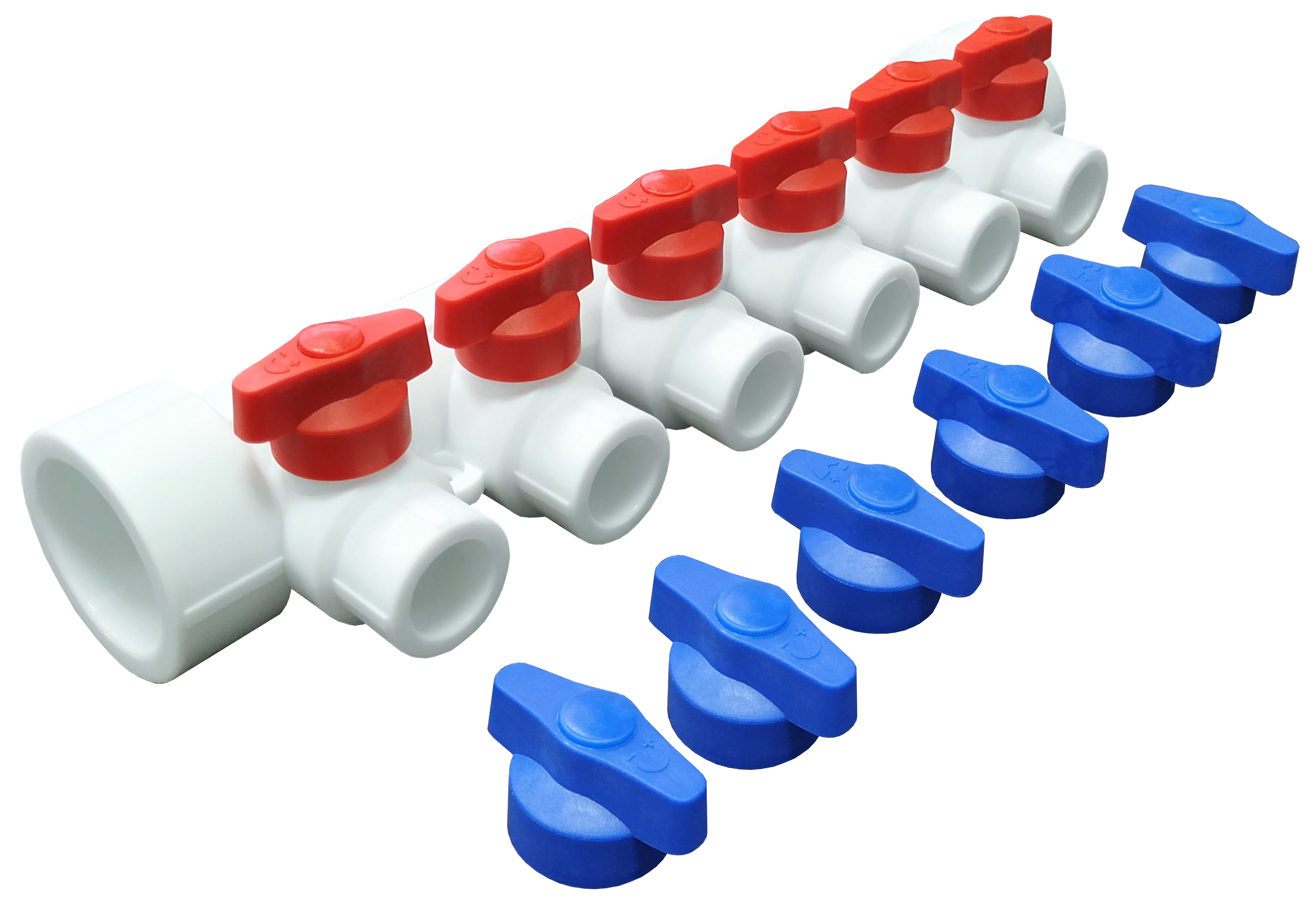 Коллектор Valfex 6-выводной с кранами для систем отопления и водоснабжения 85044179 STLM-0057867