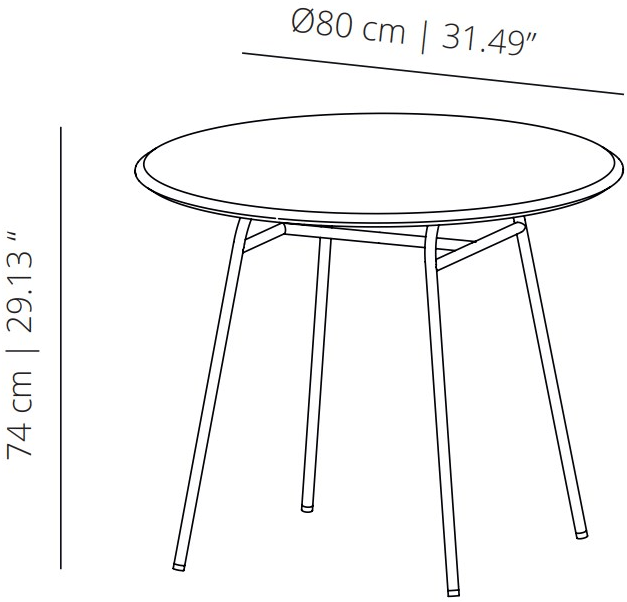 Viccarbe Круглый металлический стол Aleta sun-id-1470734 - Вид №2