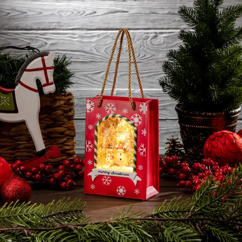 89380294 Электрогирлянда - фигура Подарочный для дома 2 лампы 22 см красный STLM-1383195 Santreyd  - Вид №9