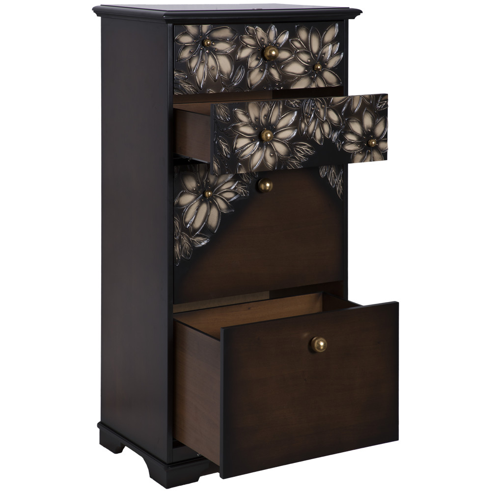 11619 Комод Терра-4 (с 4-мя ящиками) Каштан Амбер BOGACHO 4627196590281 - Вид №3