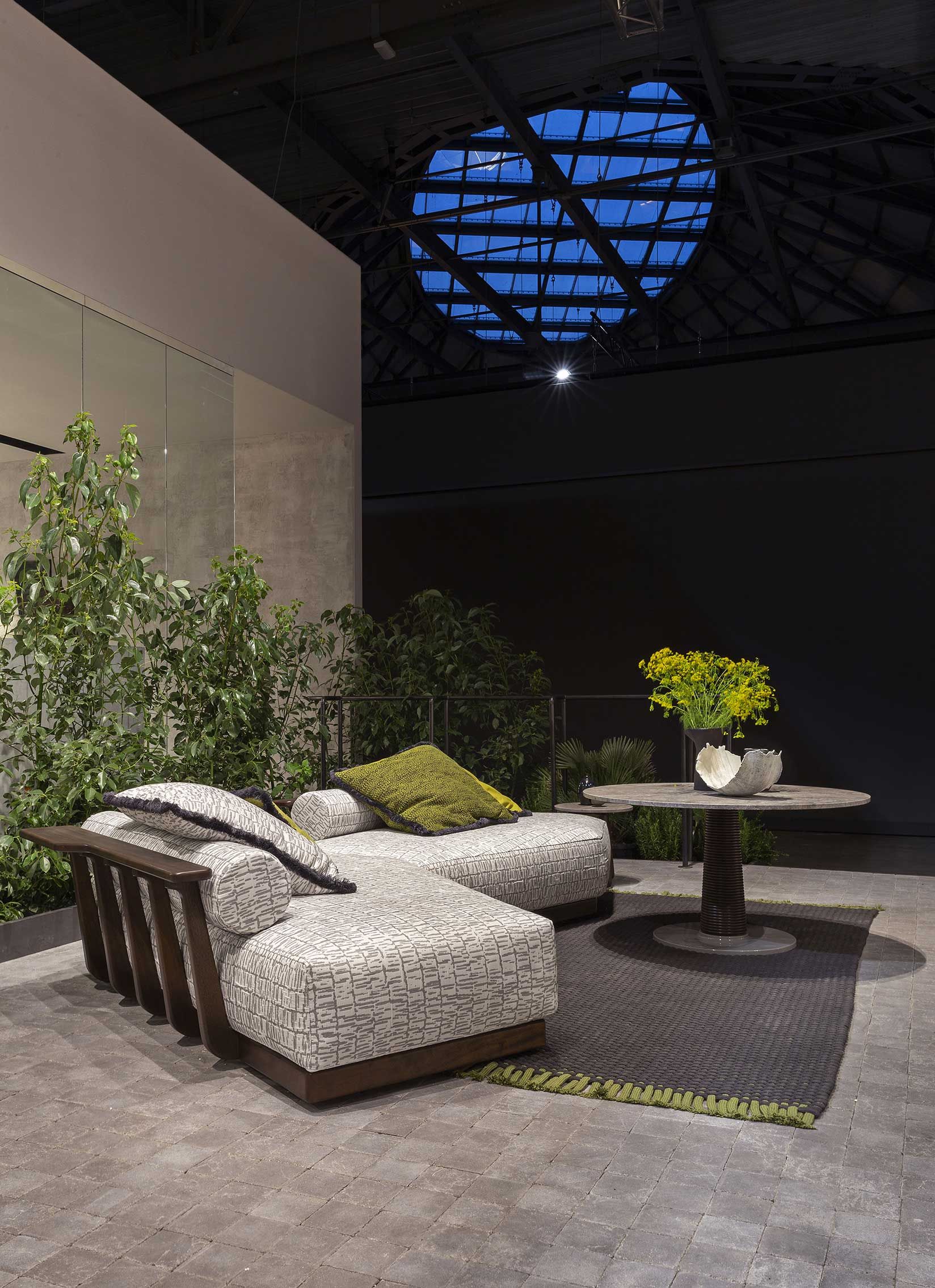 3-местный диван из красного дерева и ткани Exteta Sunset ARCH-00028080 - Вид №7