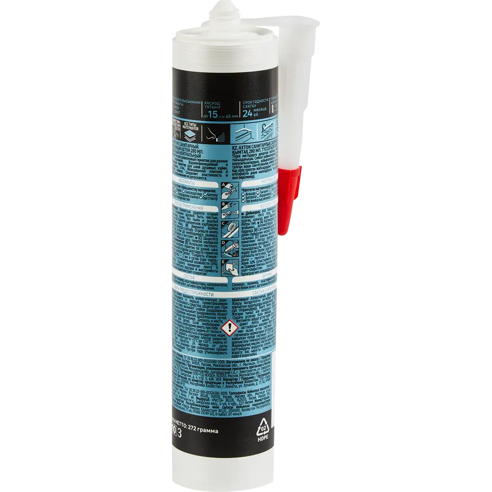 Силиконовый герметик Axton прозрачный для строительных работ 280 мл 86255262 STLM-0067339 - Вид №2