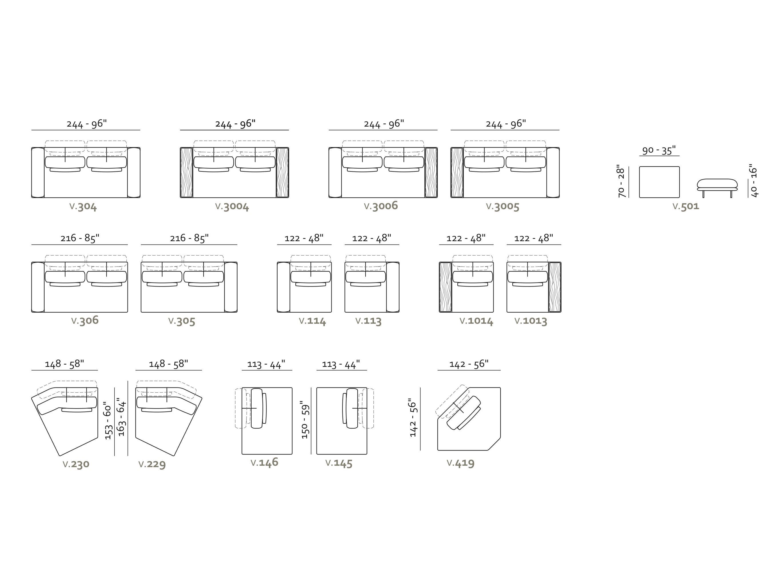 Модульный тканевый диван Max Divani SOSPIRO ARCH-00002829 - Вид №9