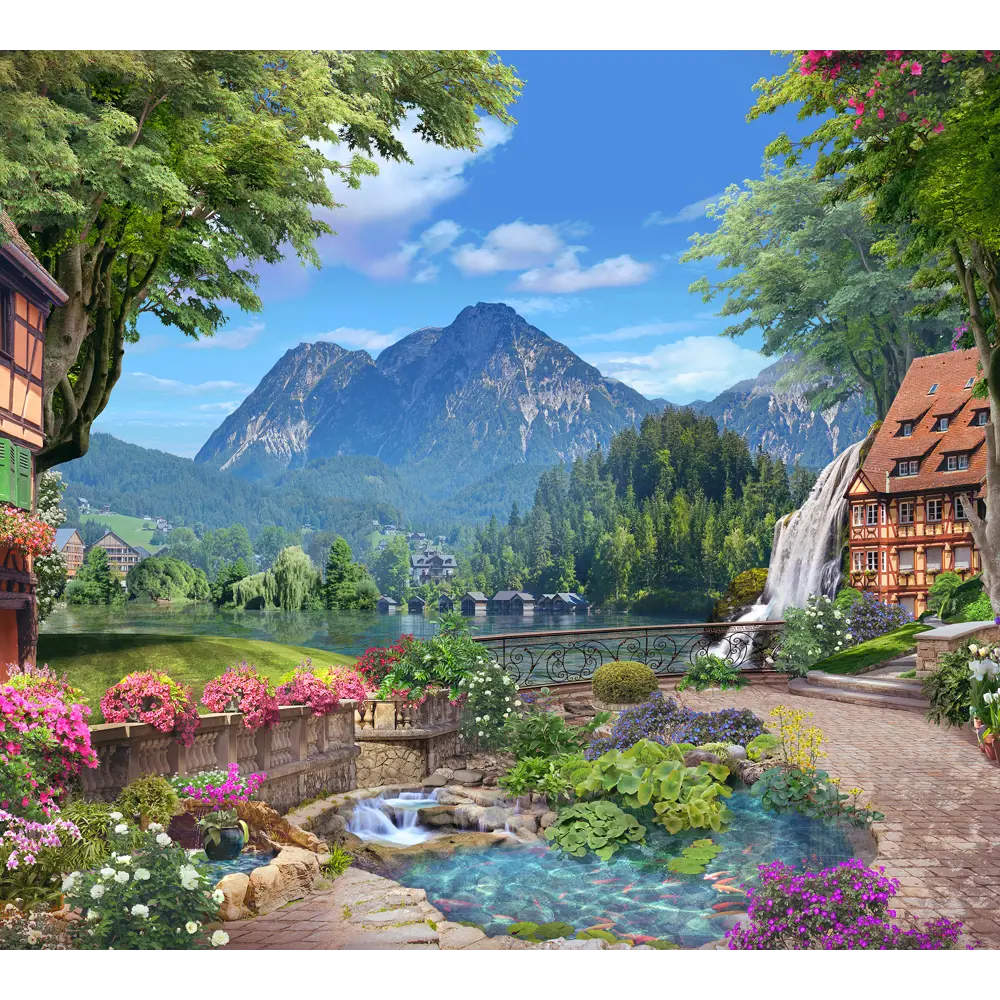 Фотообои У озера флизелиновые 300x270 см 10384-Л МОСКОВСКАЯ ОБОЙНАЯ ФАБРИКА Malex factory STLM-2102344