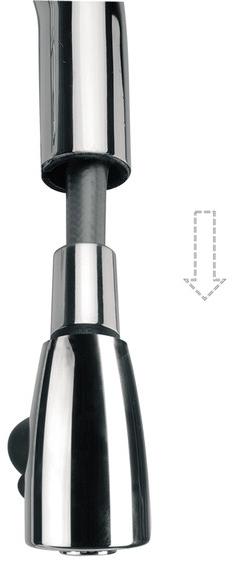 Remer Rubinetterie Хромированный смеситель для кухни из хромированной латуни с выдвижным душем Gourmet Q 85 - Вид №1