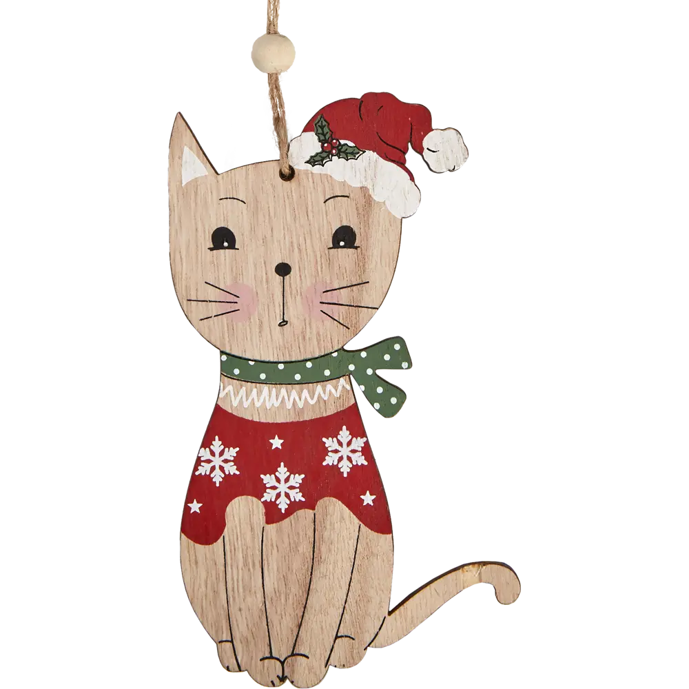Украшение ёлочное ErichKrause Decor «Кошечка», 13 см, дерево 82306319 STLM-2146605 