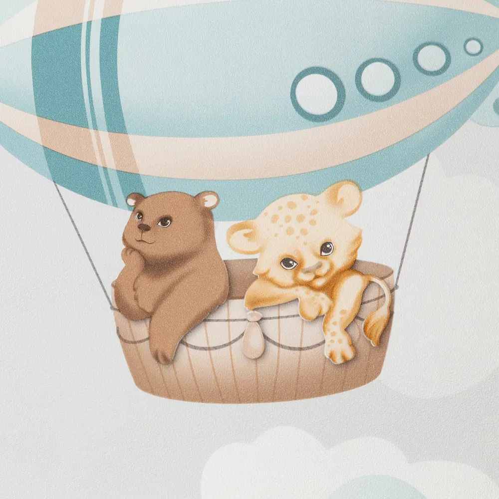 Флизелиновые обои Palitra Home Zoo Child с серым зоопринтом 89373789 STLM-1512509 - Вид №2