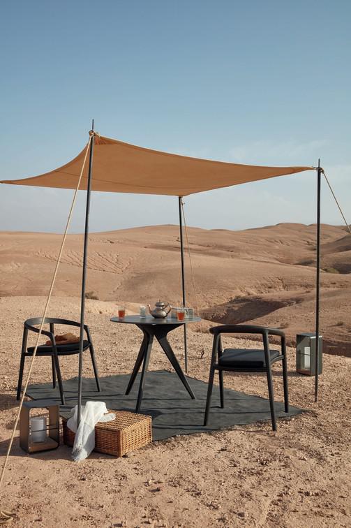 MNST986 Обеденный стол teak nero ⌀125см Manutti Torsa - Вид №27