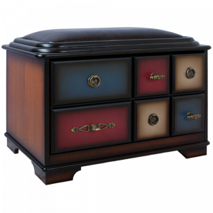 11531 Банкетка Пандора 1 с ящиком Орех Mix BOGACHO