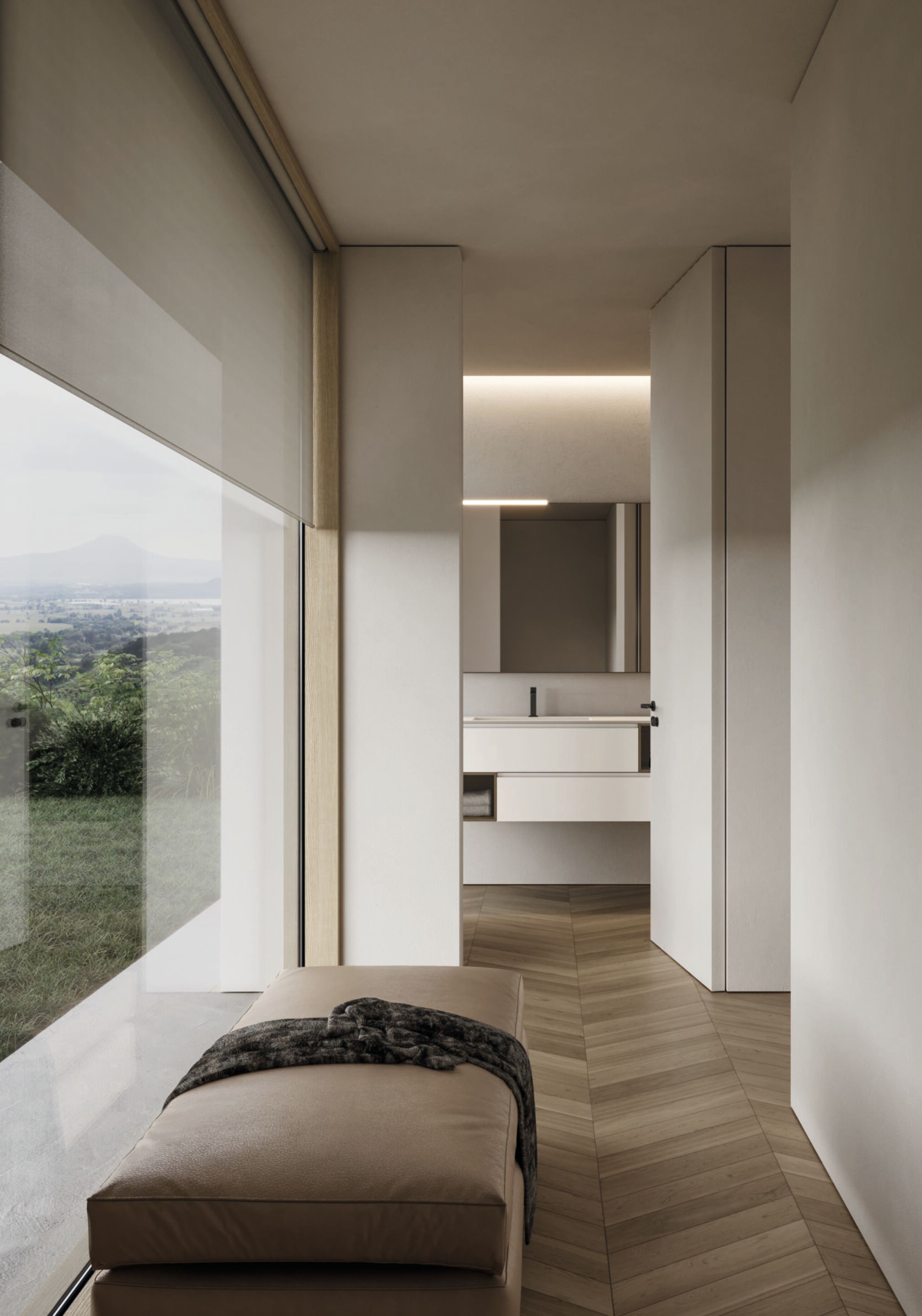 Подвесной туалетный столик с зеркалом Ideagroup Seventy Form ARCH-00074024