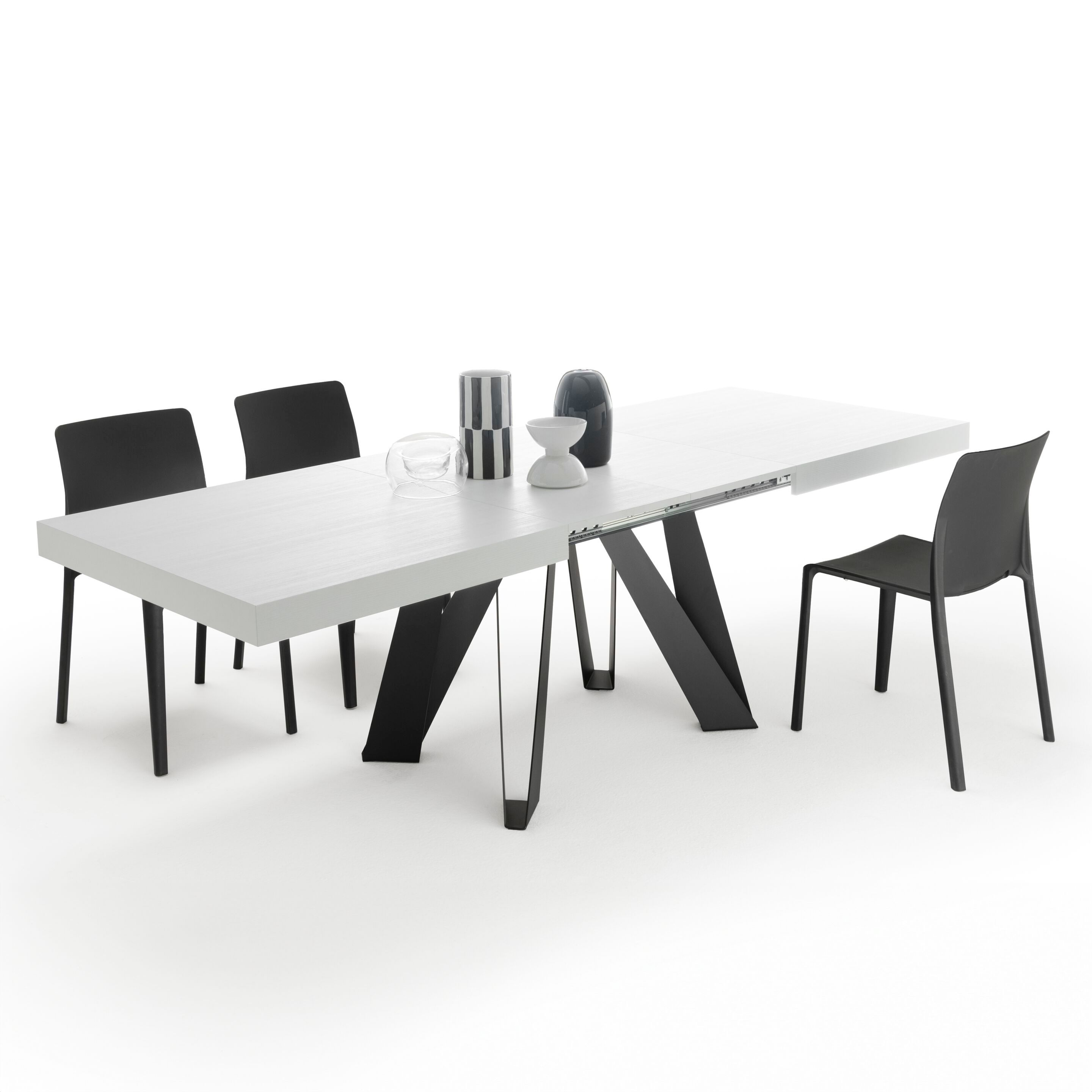 Выдвижной прямоугольный стол из железа с меламиновой столешницей Mobili Fiver ROMINA ARCH-00069646 - Вид №70