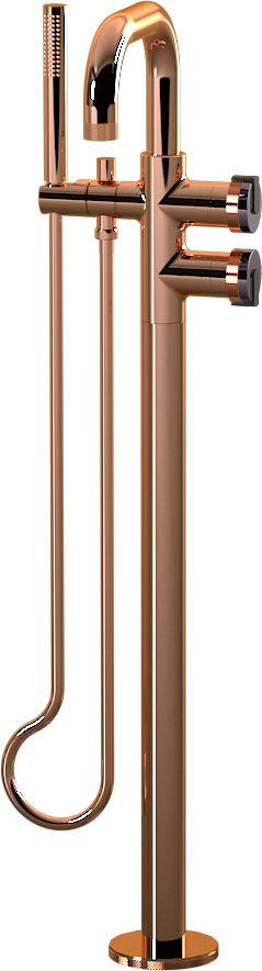 E-11557-R1OX-L1OB-RG Смеситель напольный отдельностоящий (внешняя часть) GRAFF MOD+