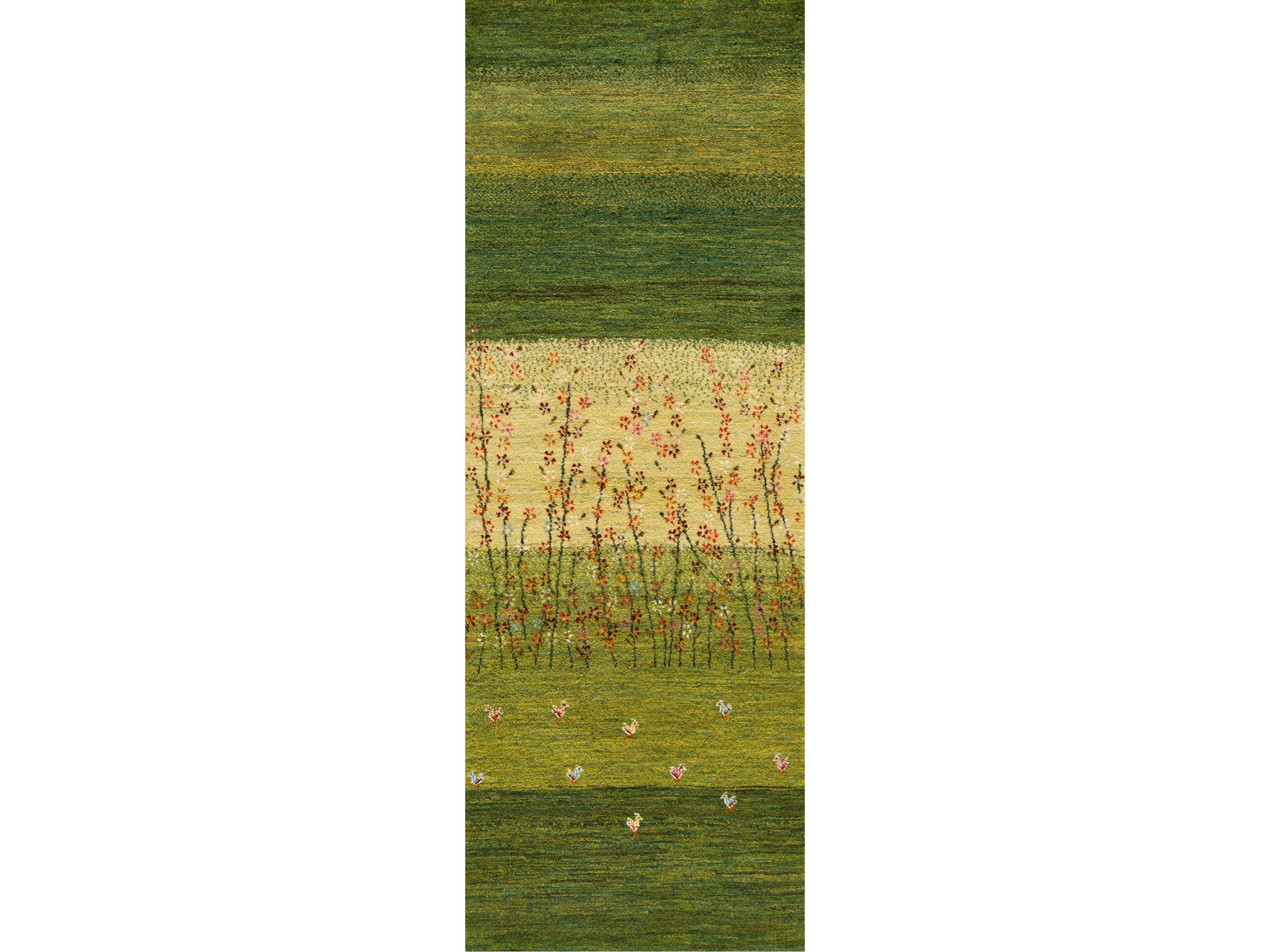 Изготовленный на заказ шерстяной прямоугольный цветочный ковер Zollanvari Gabbehs Flora &amp ARCH-00080740 - Вид №1