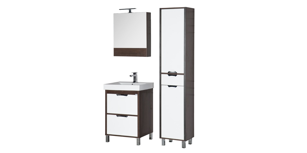 Комплект мебели Aquanet Гретта 60 венге (камерино 2 ящика) 00172710 - Вид №1