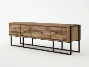 KARPENTER Тиковая тумба под ТВ с ящиками Carv'n