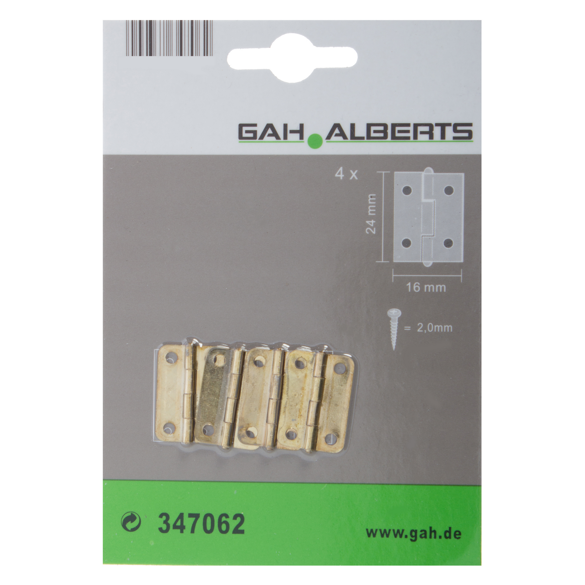 10856101 Петля универсальная GAH-Alberts, 24x16.5 мм, 0.5 мм, 4 шт. STLM-0000738 GAH ALBERTS  - Вид №1