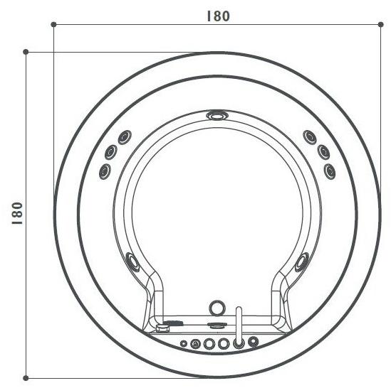 Jacuzzi® Отдельностоящая круглая гидромассажная ванна Nova sun-id-1413857 - Вид №1
