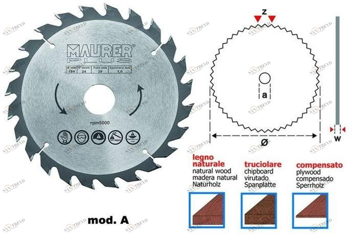 MAURER PLUS Пильный диск с зубьями из карбида вольфрама sun-id-1368911