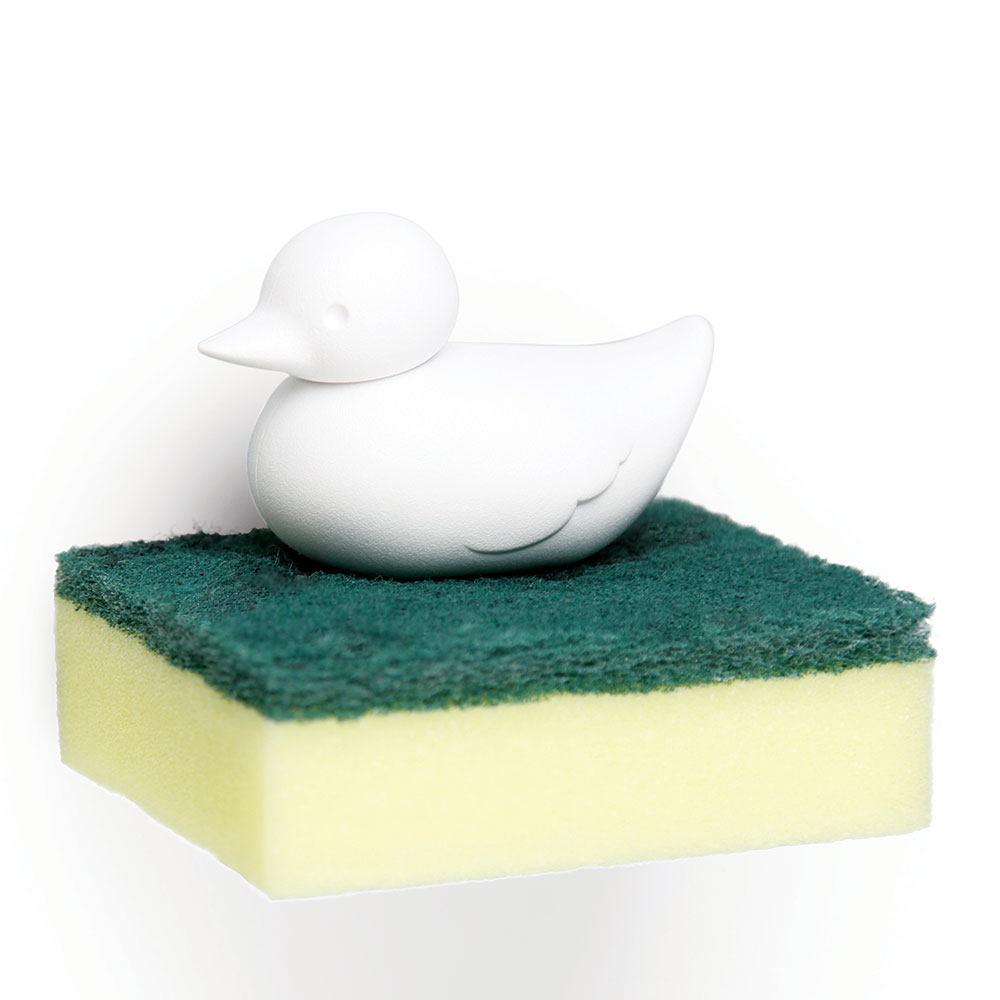 QL10225-WH Держатель для губки duck белый Qualy 