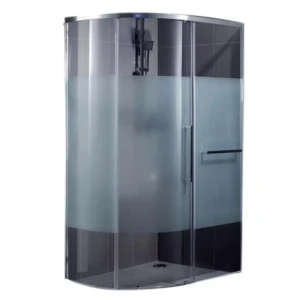 Душевая ширма Sensea Purity правый угол 80х120 см хромированный профиль тонированное стекло распашной
