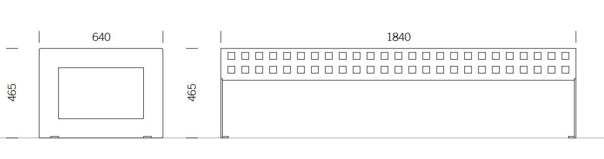 Скамья из нержавеющей стали без спинки BENKERT BANKE Chalidor ARCH-00092291 - Вид №3