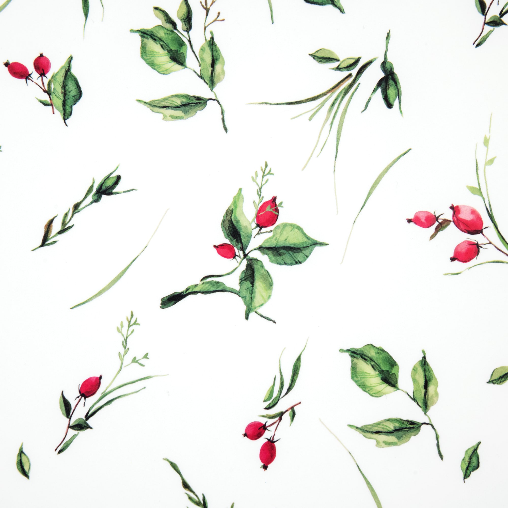 84841698 Салфетка сервировочная «Барбарис» 26x41 см белая/зеленая/красная Santreyd  - Вид №1