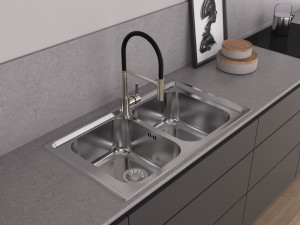 2 раковины из нержавеющей стали