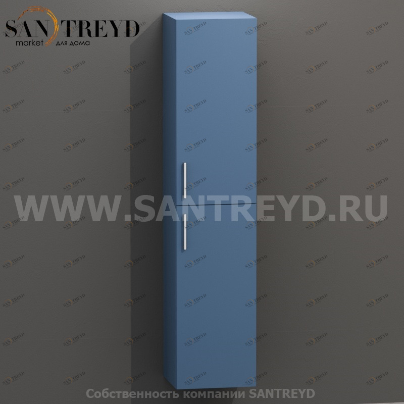 MDC083 Высокий шкаф с двумя створками 160 см синий Globo 4ALL Италия Ceramica Globo