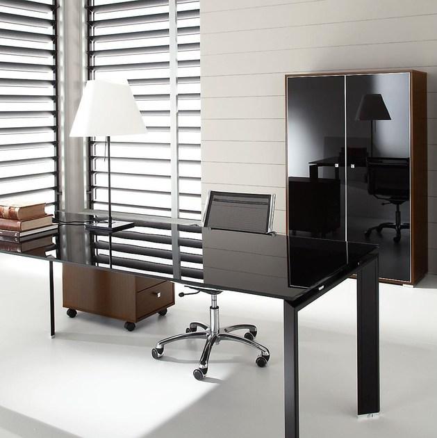 IFT Прямоугольный рабочий стол из лакированного стекла Pratiko sun-id-1467799 - Вид №3