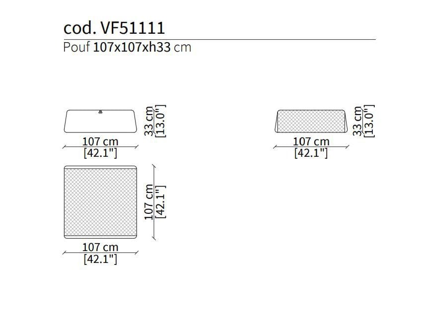 Ткань пуф Vittoria Frigerio CINI ARCH-00116565 - Вид №3