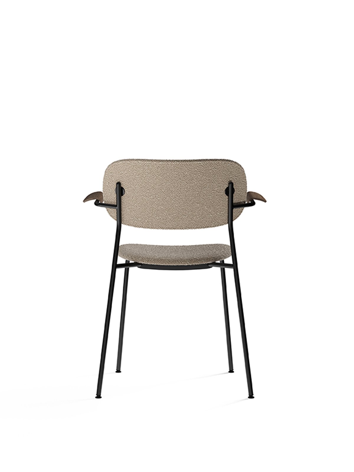 1115008-010E03ZZ MENU Обеденный стул, полностью обитый, с подлокотником, черный Темный мореный дуб | Лупо - T19028 / 004  - Вид №12