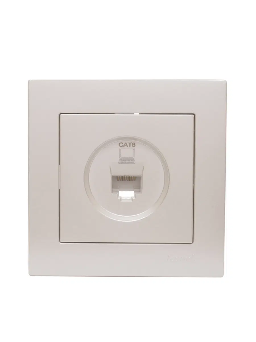 VESNA Розетка компьютерная Cat 6 жемчужный LEZARD 742-3088-140 - Вид №6