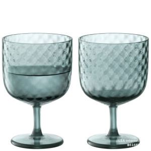 Набор бокалов для вина из дутого стекла