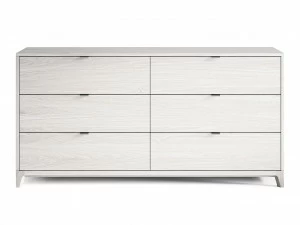 Комод для спальни с 6 ящиками беленый дуб Case №3 THE IDEA ДИЗАЙНЕРСКИЕ 210192 Белый