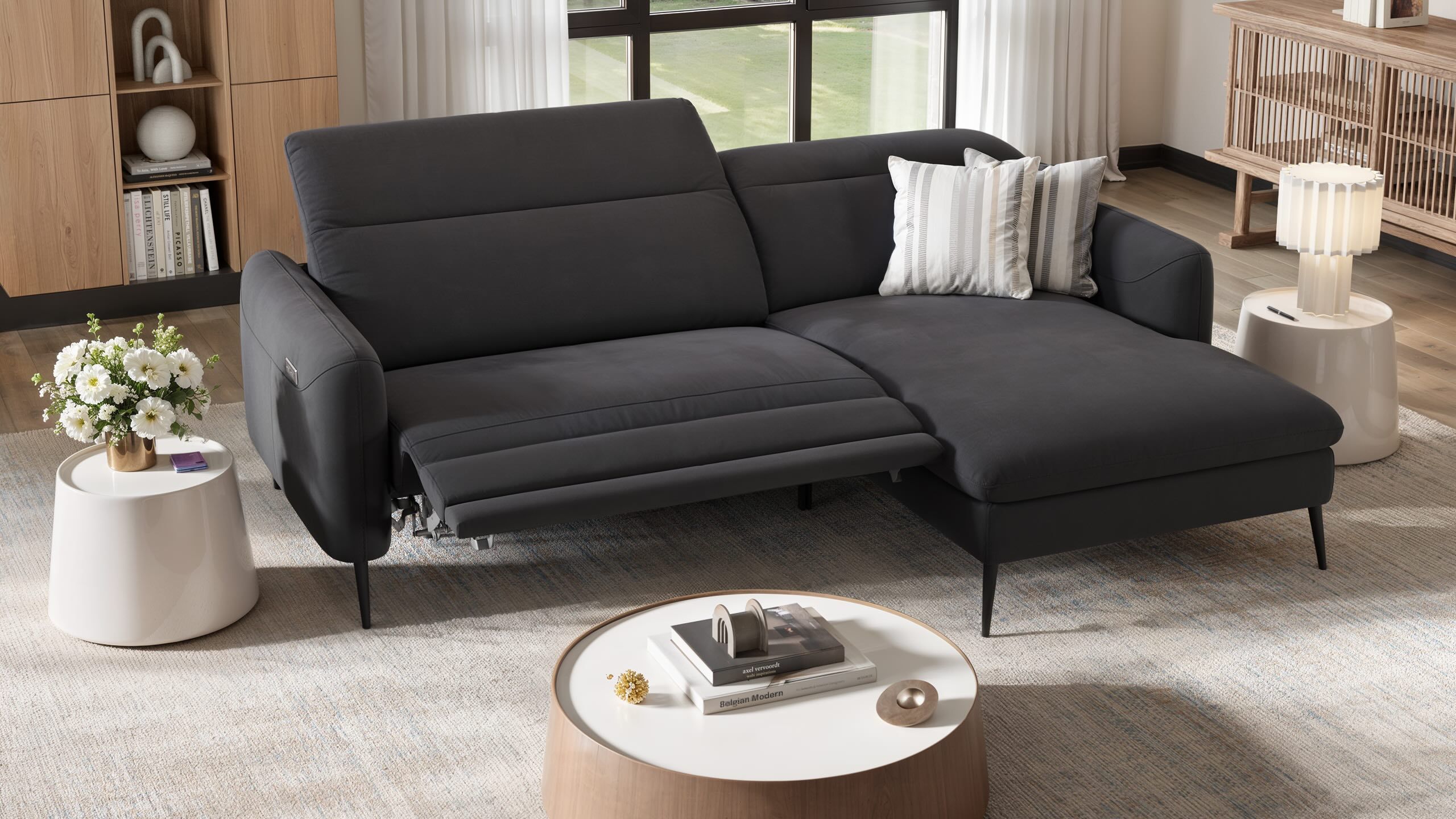 Тканевый диван с полуостровом Sofanella Мессина ARCH-00112571 - Вид №1