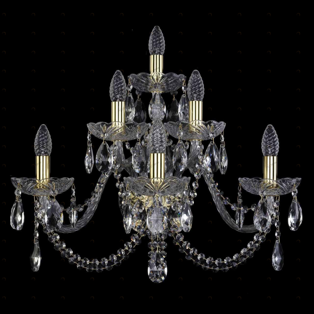 Бра настенное золотистое Bohemia Ivele 1402B BOHEMIA IVELE СВЕЧА 00-3889026 Золото 