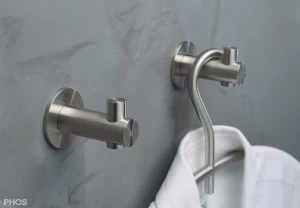 H18-50R40 Крючок настенный, ø18 мм, длина 5 см, с розеткой PHOS